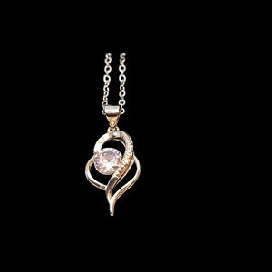 925 Sterling Silver 0.5 Carat Morganite Delicate Necklace